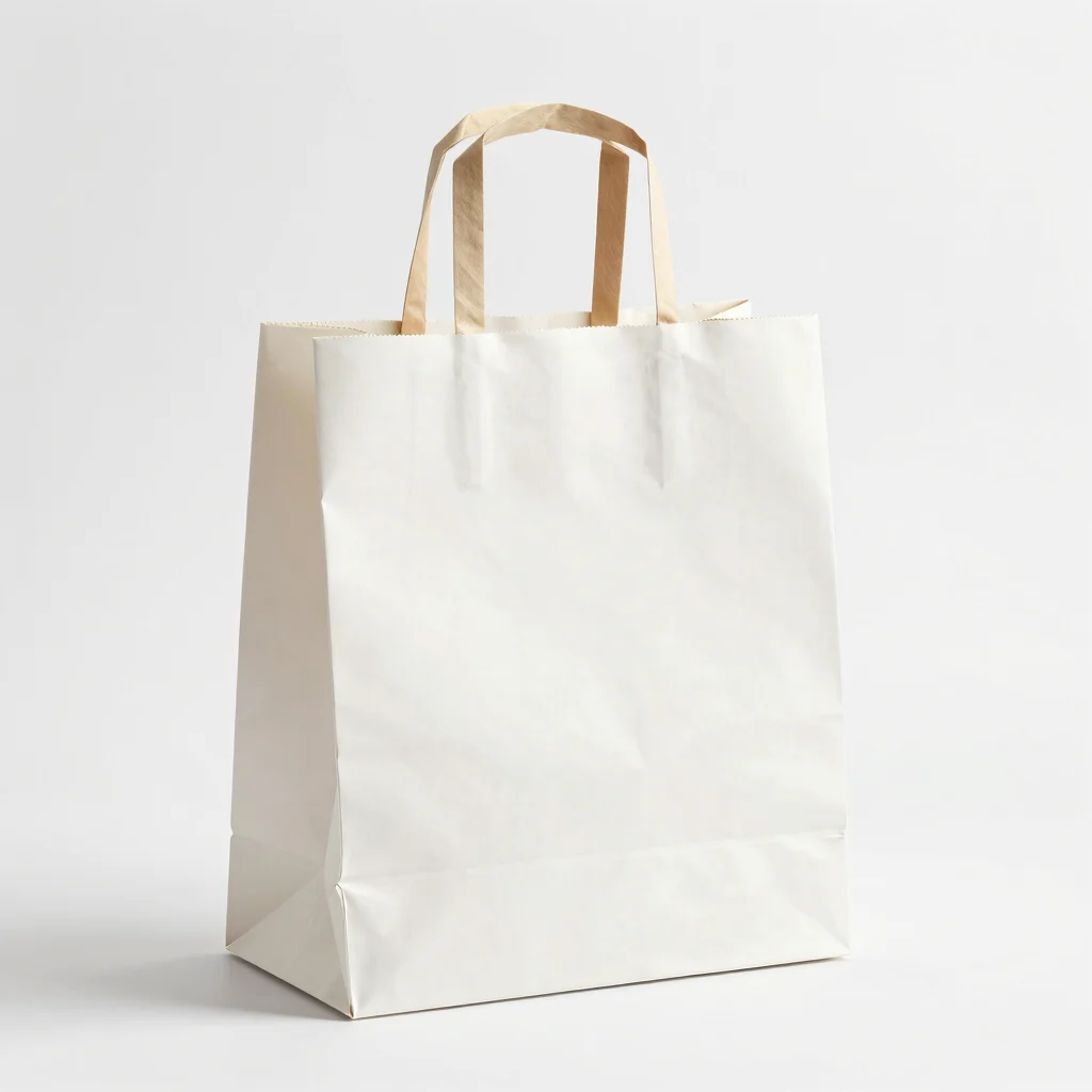 Bleached White Kraft Carrier Bag